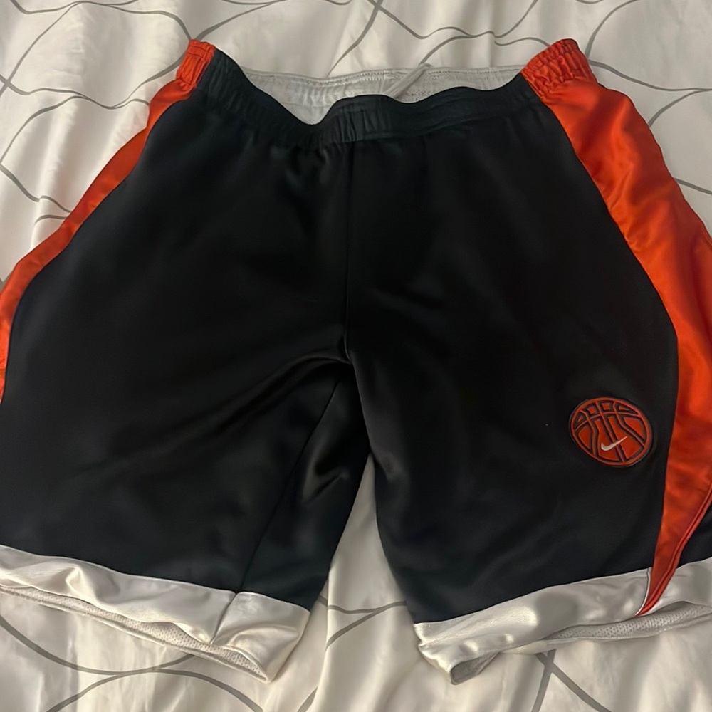 Black and Orange Nike Basketball Shorts